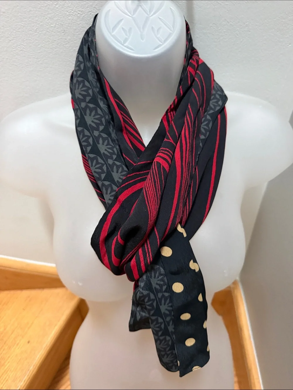 Kanta 100% Viscose Multi-Pattern Scarf | Polka Dot & Botanical Print  2-Layer